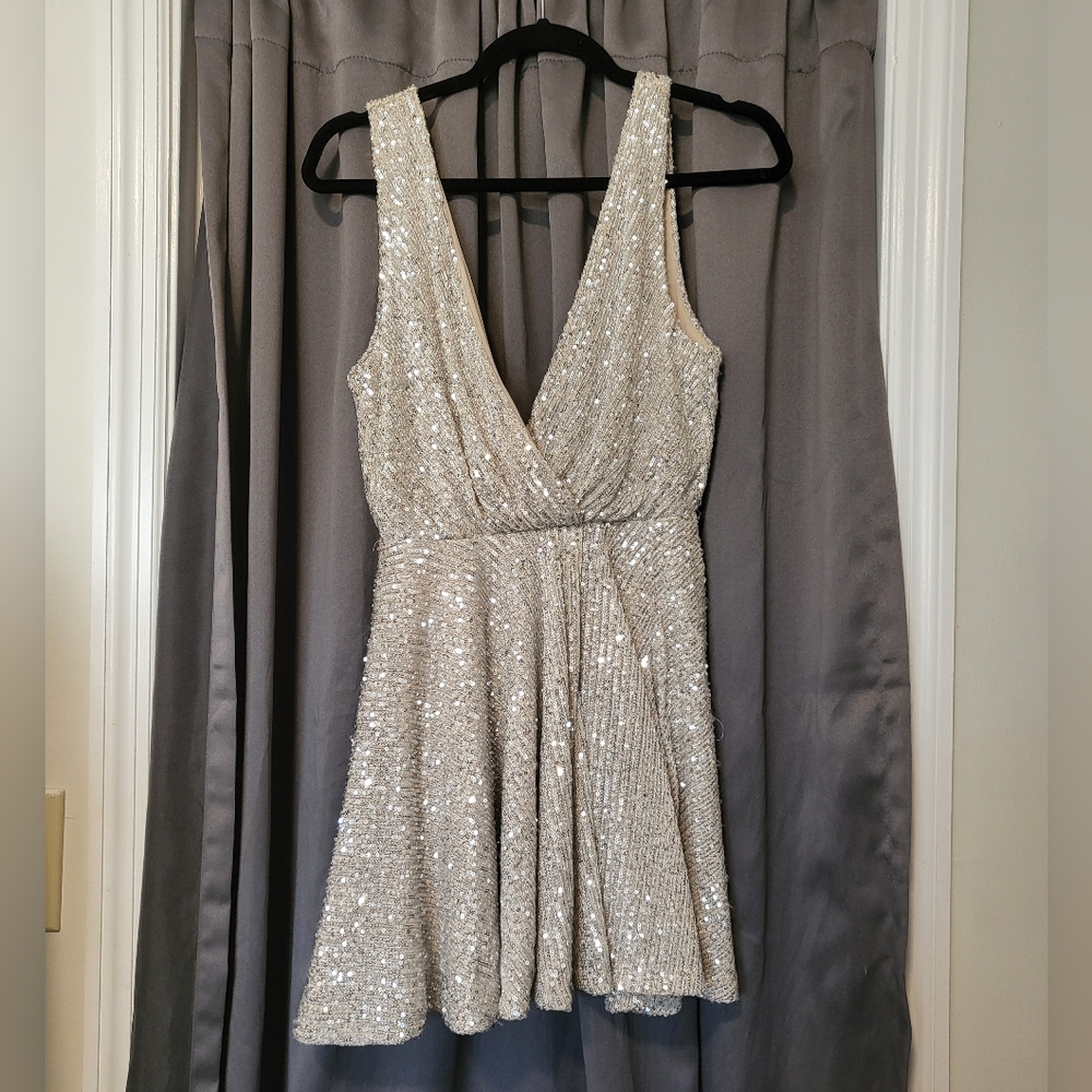 Sequin Silver Dress